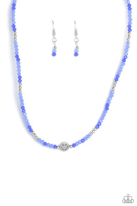 Paparazzi "Beaming Bling" Blue Necklace & Earring Set Paparazzi Jewelry