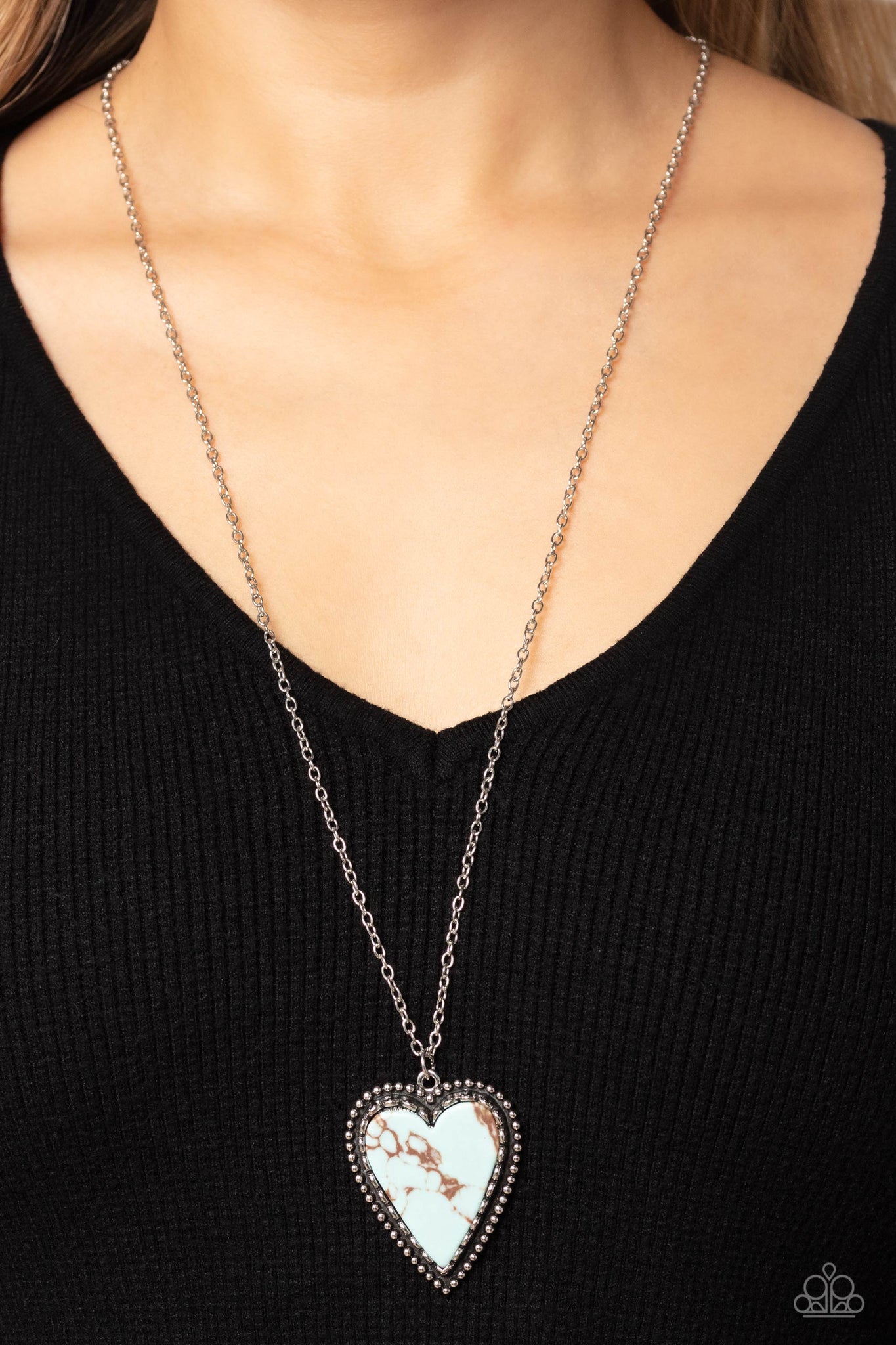 Heart Necklace Set - Summer Silver