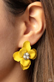 Paparazzi "Jovial Jasmine" Yellow Post Earrings Paparazzi Jewelry