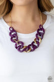 Paparazzi "I Have A HAUTE Date" Purple Necklace & Earring Set Paparazzi Jewelry
