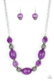 Paparazzi "Ice Melt" Purple Necklace & Earring Set Paparazzi Jewelry