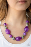 Paparazzi "Ice Melt" Purple Necklace & Earring Set Paparazzi Jewelry