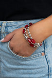 Paparazzi "Sorry to Burst Your BAUBLE" Red Bracelet Paparazzi Jewelry