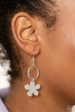 Paparazzi "Foreshore Figurine" FASHION FIX Silver Earrings Paparazzi Jewelry