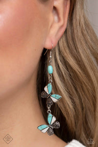 Paparazzi "Spirited Soar" FASHION FIX Blue Earrings Paparazzi Jewelry