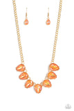 Paparazzi "FLIRTY Dancing" Orange Necklace & Earring Set Paparazzi Jewelry