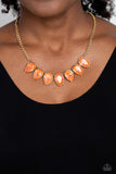 Paparazzi "FLIRTY Dancing" Orange Necklace & Earring Set Paparazzi Jewelry