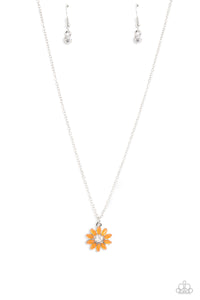 Paparazzi "Daisy Diva" Orange Necklace & Earring Set Paparazzi Jewelry