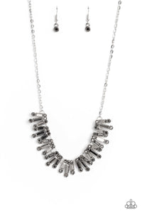 Paparazzi "Sunburst Season" Silver Necklace & Earring Set Paparazzi Jewelry