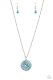 Paparazzi "Mandala Masterpiece" Blue Necklace & Earring Set Paparazzi Jewelry