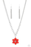 Paparazzi "Dazzling Dahlia" Red Necklace & Earring Set Paparazzi Jewelry