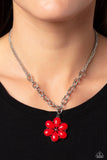 Paparazzi "Dazzling Dahlia" Red Necklace & Earring Set Paparazzi Jewelry