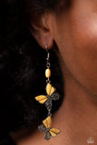Paparazzi "Spirited Soar" Yellow Earrings Paparazzi Jewelry