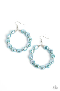 Paparazzi "The PEARL Next Door" Blue Earrings Paparazzi Jewelry