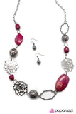 Paparazzi "Not Your Average Wallflower" Pink Necklace & Earring Set Paparazzi Jewelry