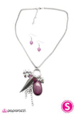 Paparazzi "See How High You Can Fly" Purple Necklace & Earring Set Paparazzi Jewelry