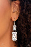 Paparazzi "CHAIN Check" White Fashion Fix Earrings Paparazzi Jewelry