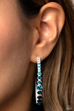 Paparazzi "Gossip CURL" Blue Earrings Paparazzi Jewelry