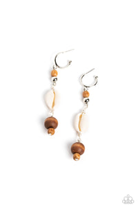 Paparazzi "Coastal Cowabunga" Brown Earrings Paparazzi Jewelry