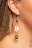 Paparazzi "Coastal Cowabunga" Brown Earrings Paparazzi Jewelry