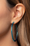 Paparazzi "Pop HOOP" Blue Earrings Paparazzi Jewelry