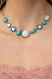 Paparazzi "Cowboy Catwalk" Blue Fashion Fix Necklace & Earring Set Paparazzi Jewelry