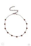 Paparazzi "Public Display of Affection" Copper Choker Necklace & Earring Set Paparazzi Jewelry