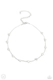 Paparazzi "Public Display of Affection" Silver Choker Necklace & Earring Set Paparazzi Jewelry