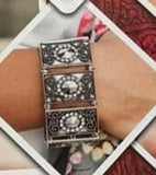 Paparazzi "Tycoon Texture" FASHION FIX White Bracelet Paparazzi Jewelry