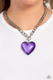 Paparazzi "GLASSY-Hero" Purple Necklace & Earring Set Paparazzi Jewelry