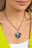 Paparazzi "Online Dating" Black Necklace & Earring Set Paparazzi Jewelry
