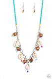 Paparazzi "BEACH for the Sun" Blue Necklace & Earring Set Paparazzi Jewelry