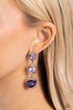 Paparazzi "Dimensional Dance" Purple Post Earrings Paparazzi Jewelry