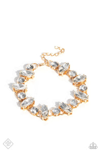 Paparazzi "Exclusively Extravagant" Gold Fashion Fix Bracelet Paparazzi Jewelry