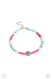 Paparazzi "Carefree Coral" Pink Anklet Bracelet Paparazzi Jewelry