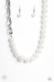 Paparazzi "My PEARL" White Fashion Fix Necklace & Earring Set Paparazzi Jewelry
