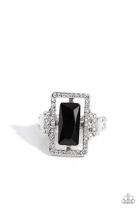 Paparazzi "Emerald Elegance" Black Ring Paparazzi Jewelry