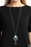 Paparazzi "Celestial Charisma" Green Lanyard Necklace & Earring Set Paparazzi Jewelry