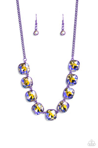 Paparazzi "Combustible Command" Purple Necklace & Earring Set Paparazzi Jewelry