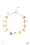 Paparazzi "Smiley Sensation" Gold Anklet Bracelet Paparazzi Jewelry