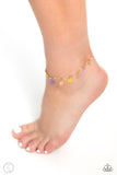 Paparazzi "Smiley Sensation" Gold Anklet Bracelet Paparazzi Jewelry