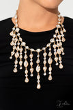 Paparazzi "Alluring" Gold 2023 Zi Collection Necklace & Earring Set Paparazzi Jewelry