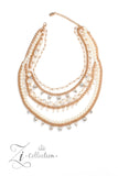Paparazzi "Aristocratic" Gold 2023 Zi Collection Necklace & Earring Set Paparazzi Jewelry
