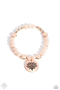 Paparazzi "Leisurely Lotus" Rose Gold Fashion Fix Bracelet Paparazzi Jewelry