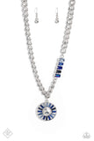 Paparazzi "Tiered Talent" Blue Fashion Fix Necklace & Earring Set Paparazzi Jewelry