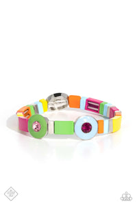 Paparazzi "Colorblock Cameo" Multi Fashion Fix Bracelet Paparazzi Jewelry