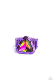 Paparazzi "Triangle Tyrant" Purple Ring Paparazzi Jewelry