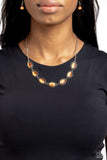 Paparazzi "Framed in France" Orange Necklace & Earring Set Paparazzi Jewelry