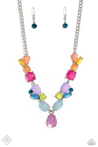 Paparazzi "Puzzled Production" Multi Fashion Fix Necklace & Earring Set Paparazzi Jewelry