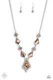 Paparazzi "Sharp Showroom" Orange Fashion Fix Necklace & Earring Set Paparazzi Jewelry